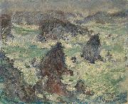 Tempete sur les Cotes de Belle lle Claude Monet